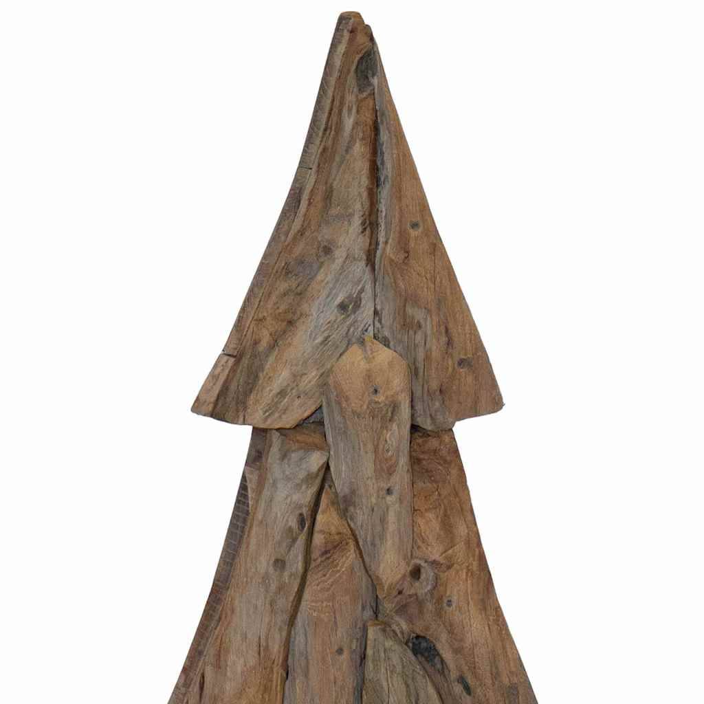 Maison Chic - Sapin de Noël | Arbre de Noël avec support Marron 120 cm Bois de teck solide Maison Chic - Image 6