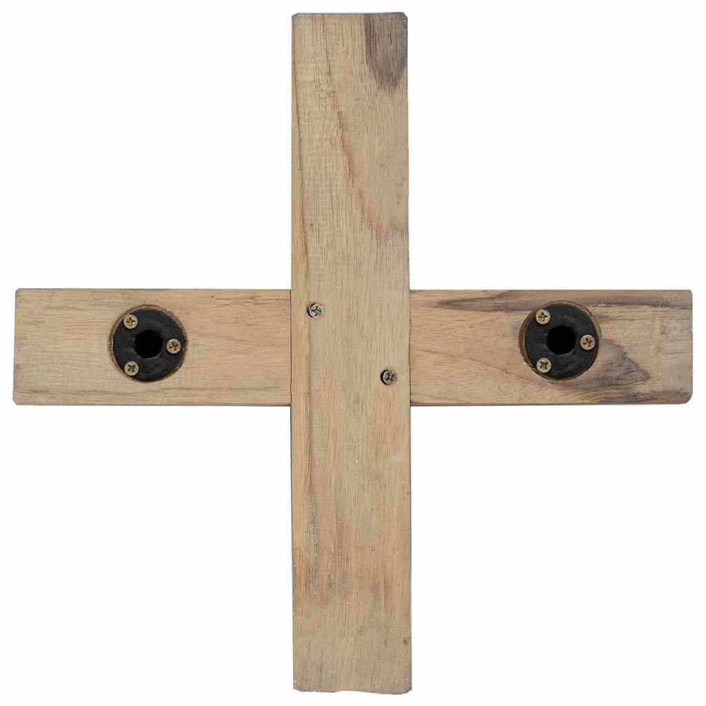 Maison Chic - Sapin de Noël | Arbre de Noël avec support Marron 120 cm Bois de teck solide Maison Chic - Image 7