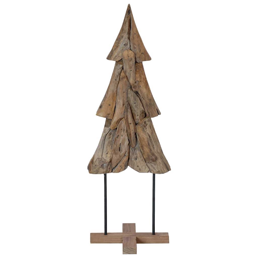 Maison Chic - Sapin de Noël | Arbre de Noël avec support Marron 120 cm Bois de teck solide Maison Chic - Image 1