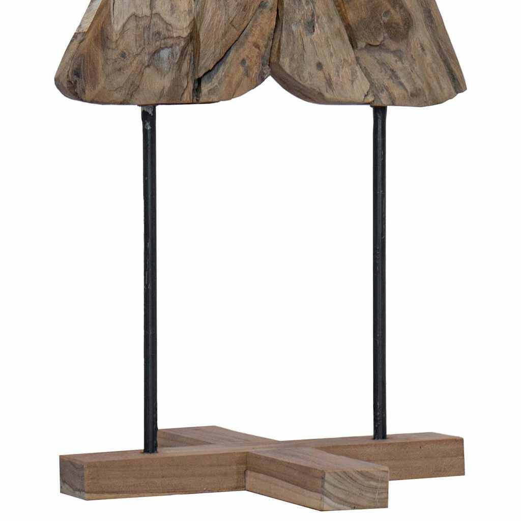 Maison Chic - Sapin de Noël | Arbre de Noël avec support Marron 120 cm Bois de teck solide Maison Chic - Image 8