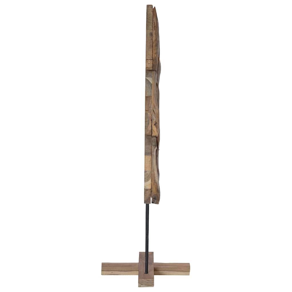 Maison Chic - Sapin de Noël | Arbre de Noël avec support Marron 120 cm Bois de teck solide Maison Chic - Image 4