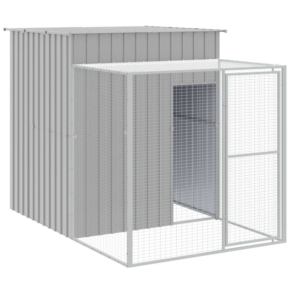 Poulailler XXL avec enclos acier galvanisé pour élevage jardin gris clair – ComfortXL Outdoor Living - Image 6