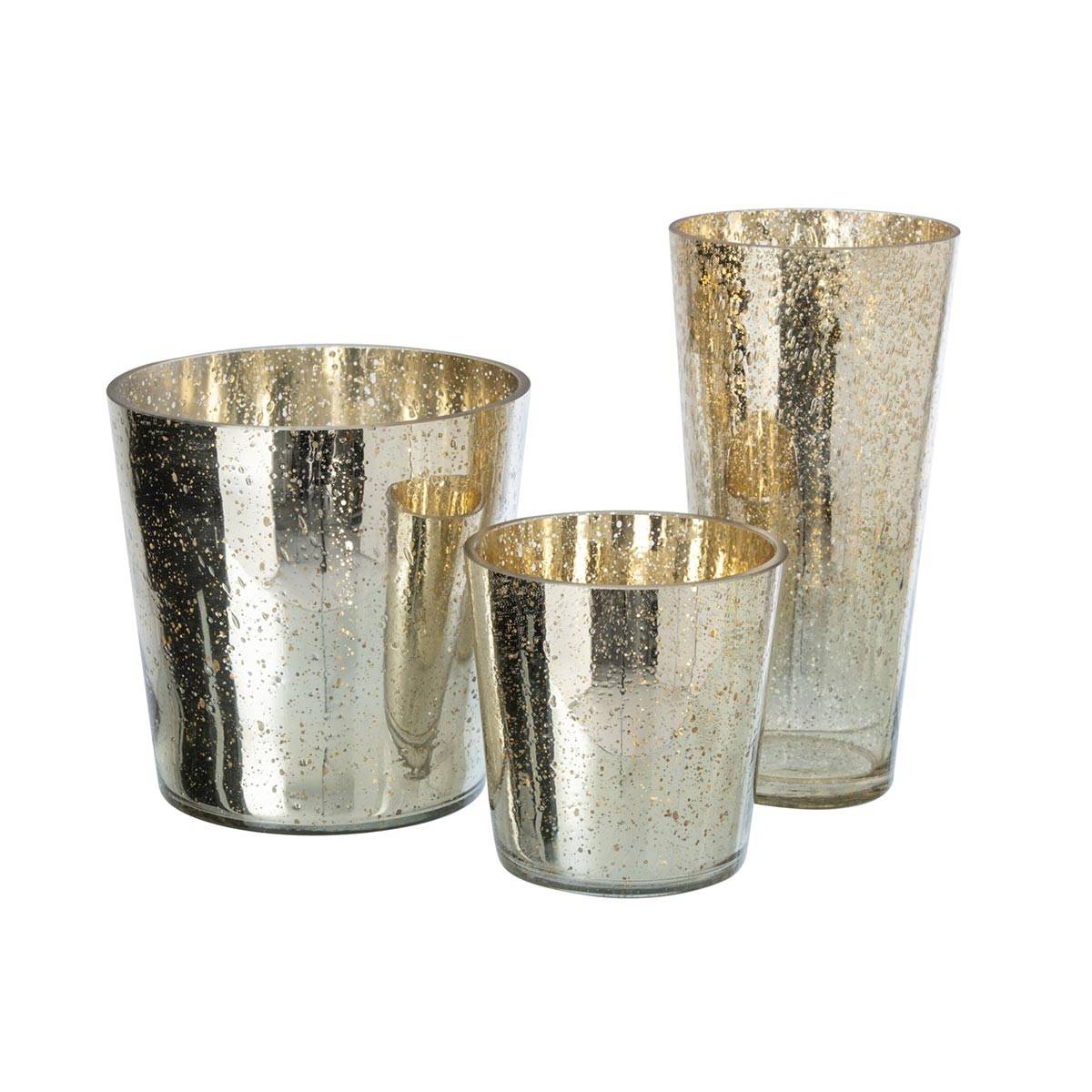 J-Line - Photophore Design en Verre "Ember" 22cm Argent - Image 3