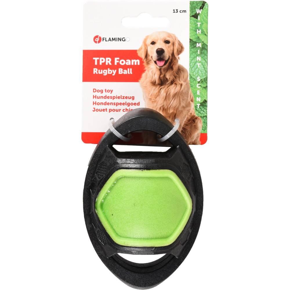 Flamingo - jouet Rugby ball. odeur menthe. ø 7 cm x 13 cm. pour chien - Image 2