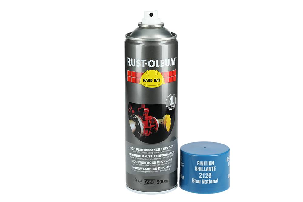 Couche de finition Hard Hat Ral-couleurs bleu national RAL 500ml - RUST-OLEUM - 2125 - Image 3