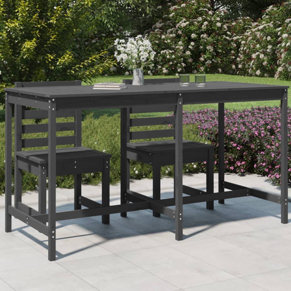 PANGIVO - Table de jardin bois massif pin gris 203,5 x 90 x 110 cm - PANGIVO - Image 1