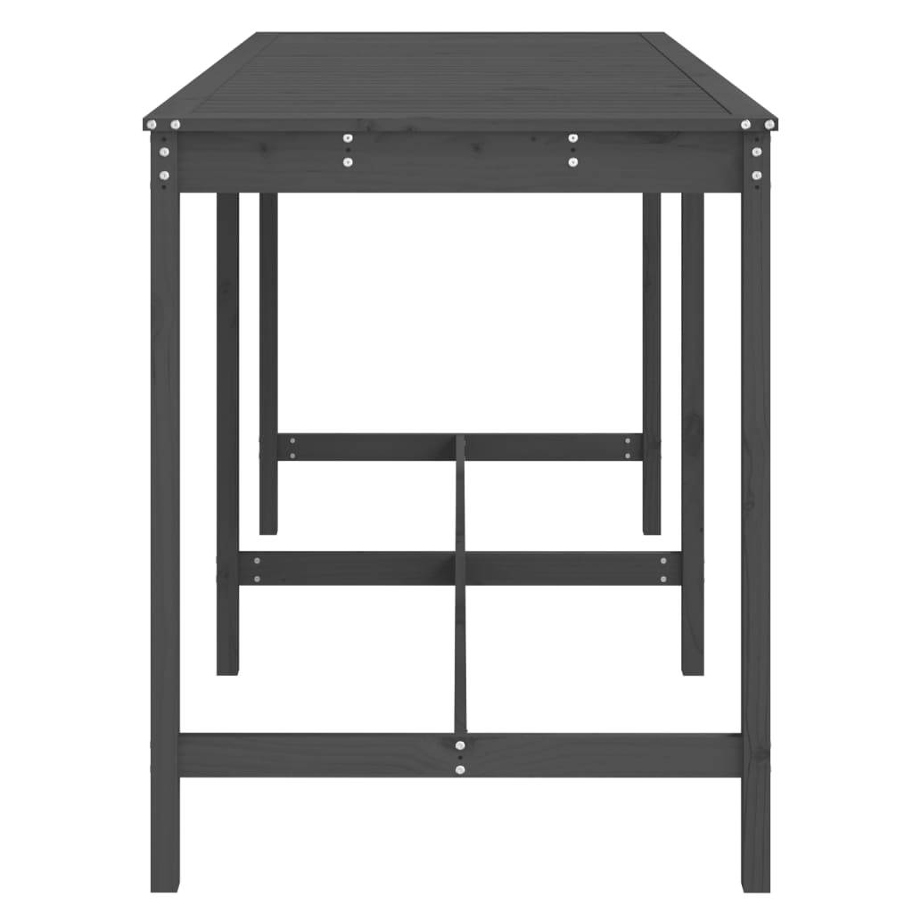 PANGIVO - Table de jardin bois massif pin gris 203,5 x 90 x 110 cm - PANGIVO - Image 5