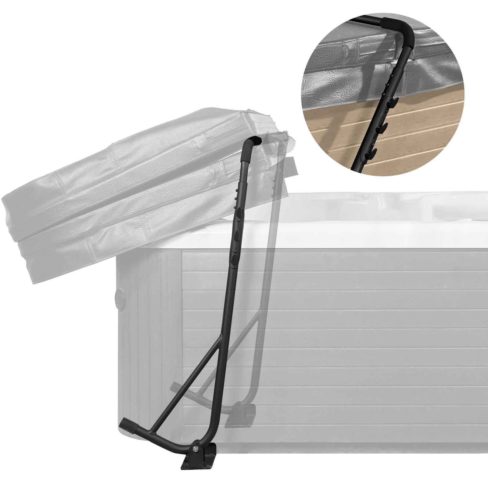 Vevor - Lève-couverture spa en aluminium anti-rouille, hauteur réglable 80-105 cm, largeur 145-235 cm - Image 1