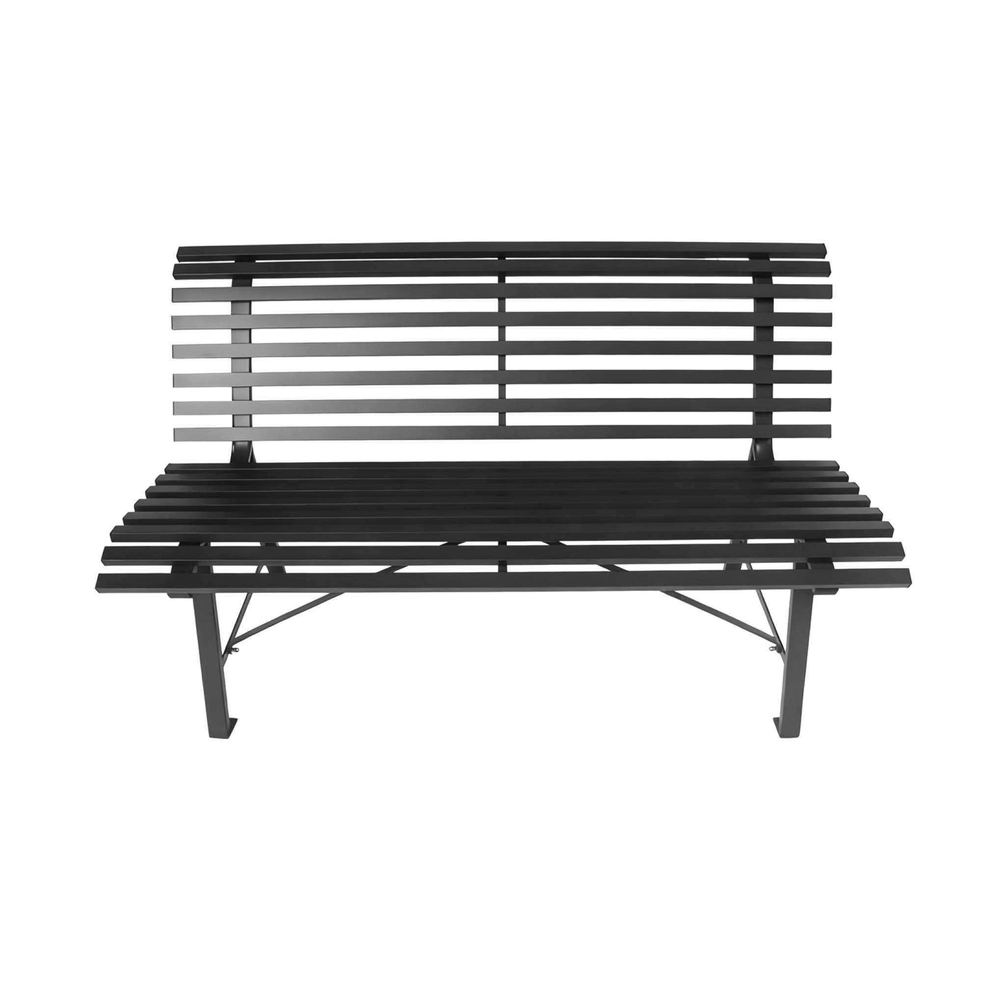 sweeek - Banc de jardin acier 2 places anthracite 140cm - Nima | sweeek - Image 3