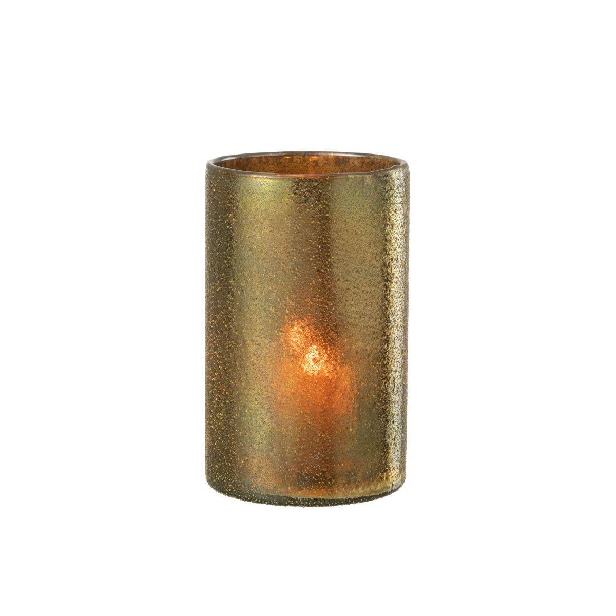 Photophore Miroir en Verre "Anton" 12cm Or - Image 2
