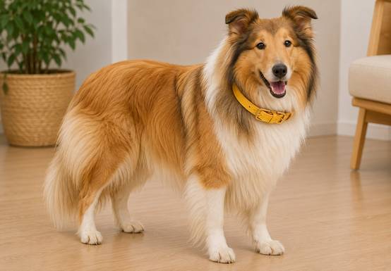 Eden - Collier pour chien Virginia en cuir L 43-53cm 25mm jaune - Image 2