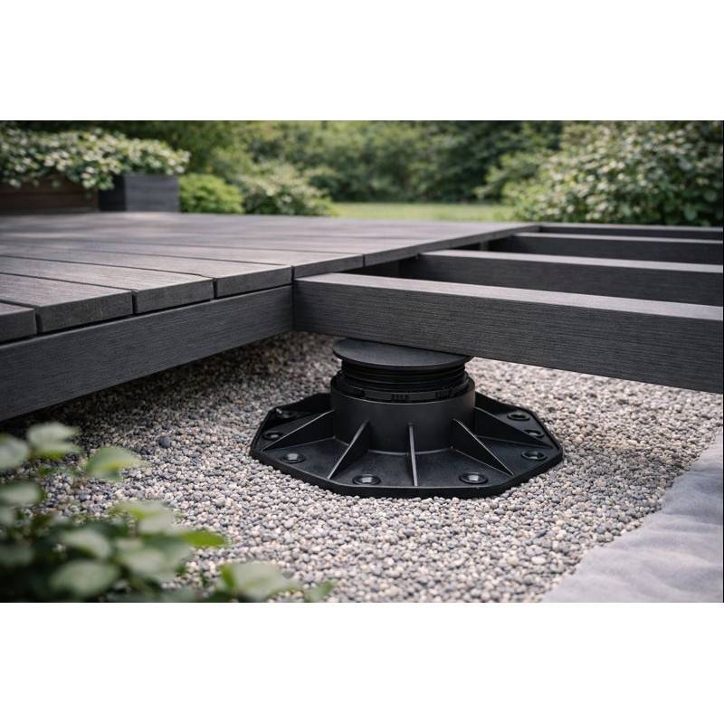 Lot de 10 plots 18-30 mm pour terrasse bois et composite - Coloris - Noir, Unités - 10 plots - Image 5