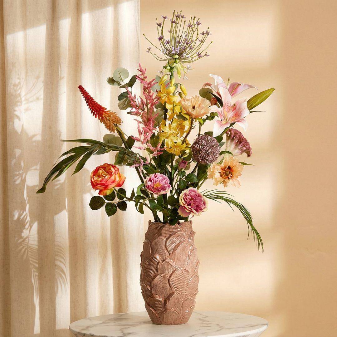PANGIVO - Bouquet de fleurs artificielles plastique multicolore 30 x 30 x 105 cm - PANGIVO - Image 1