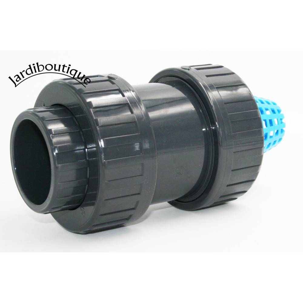 ø 50 -1 pouce 1/2, crépine avec clapet anti-retour en PVC. - Image 3