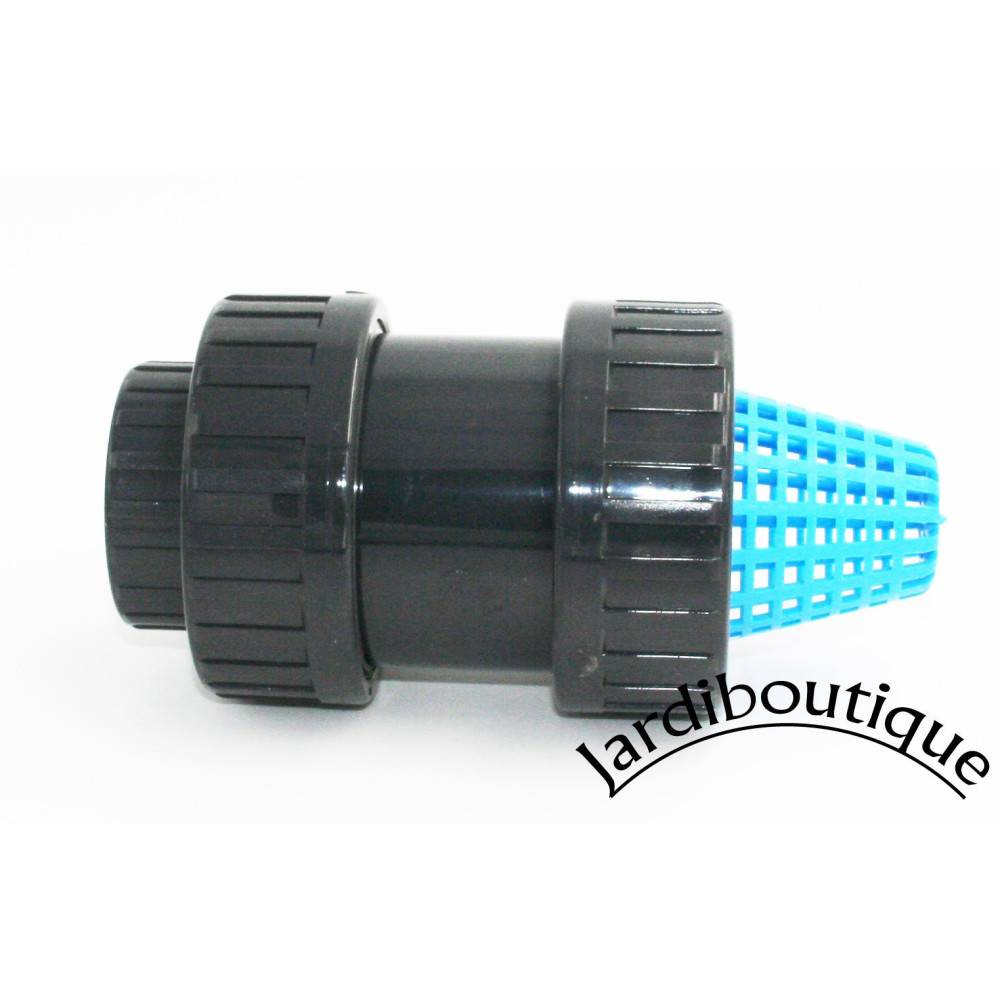ø 50 -1 pouce 1/2, crépine avec clapet anti-retour en PVC. - Image 2