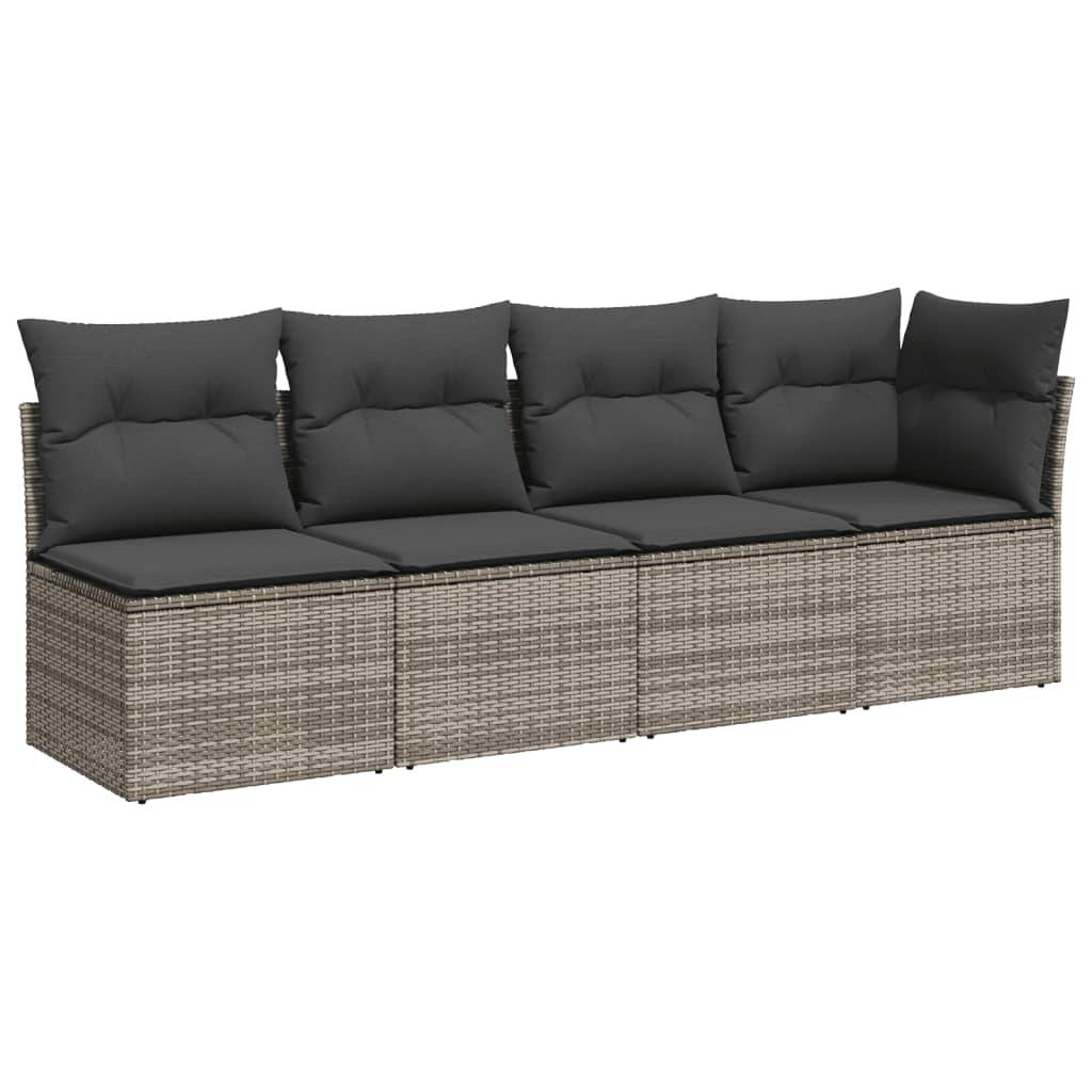 Vidaxl - Salon de jardin 8 pcs avec coussins gris résine tressée vidaXL 3274670 - Image 7