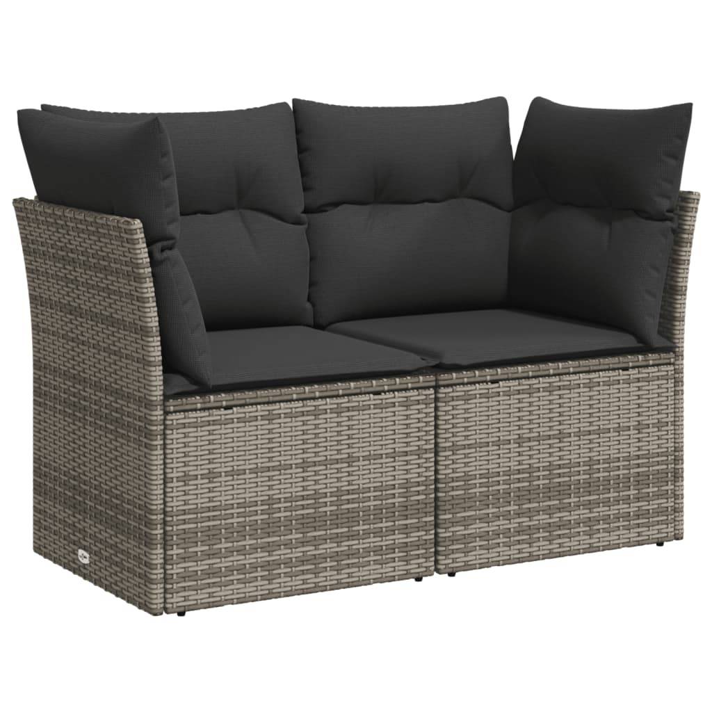 Vidaxl - Salon de jardin 8 pcs avec coussins gris résine tressée vidaXL 3274670 - Image 9