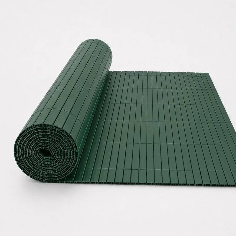 Canisse PVC verte renforcée double face 1 x 3 m – brise-vue imitation bambou