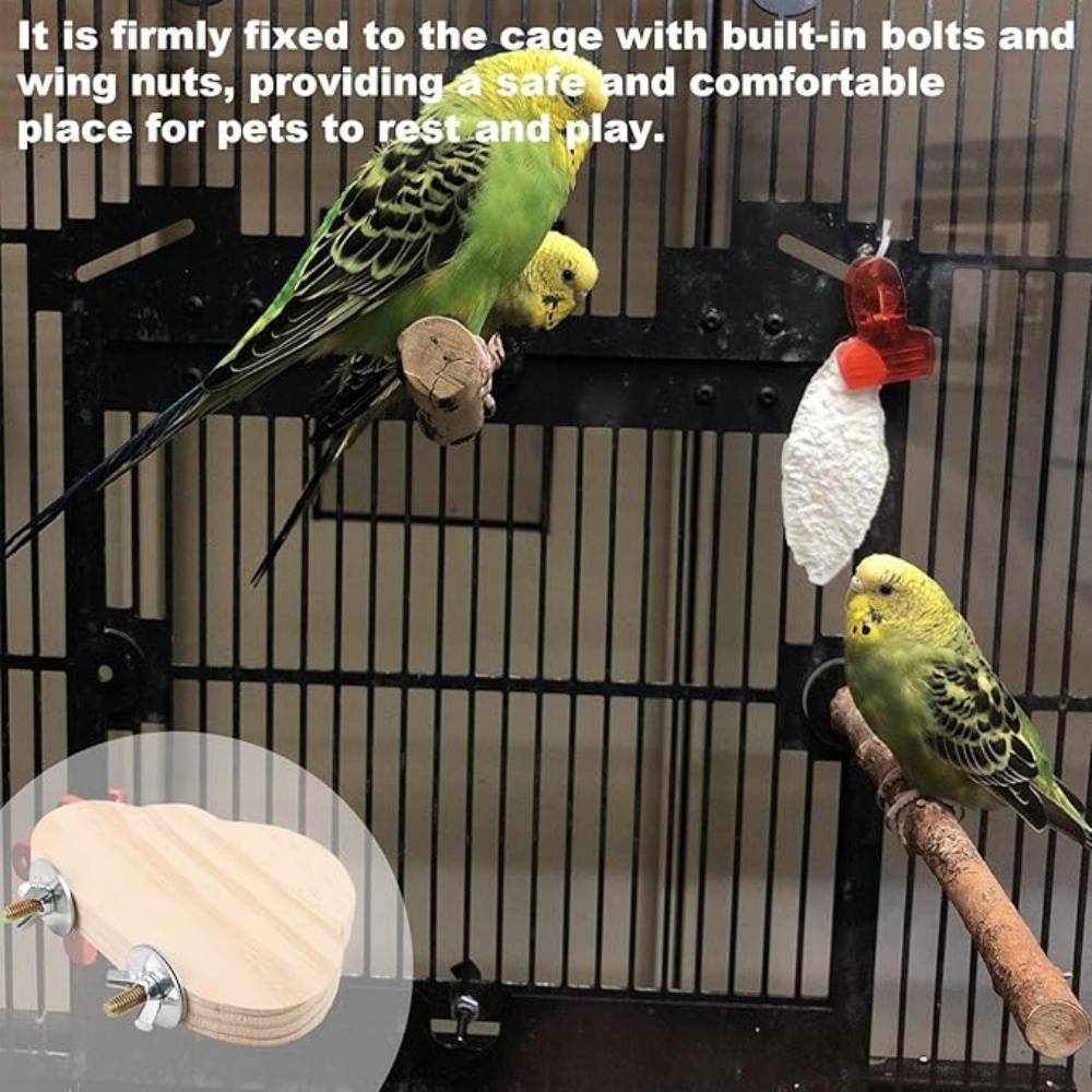 Perchoir en Bois Pour Cage d'Oiseaux Jouet - Image 2