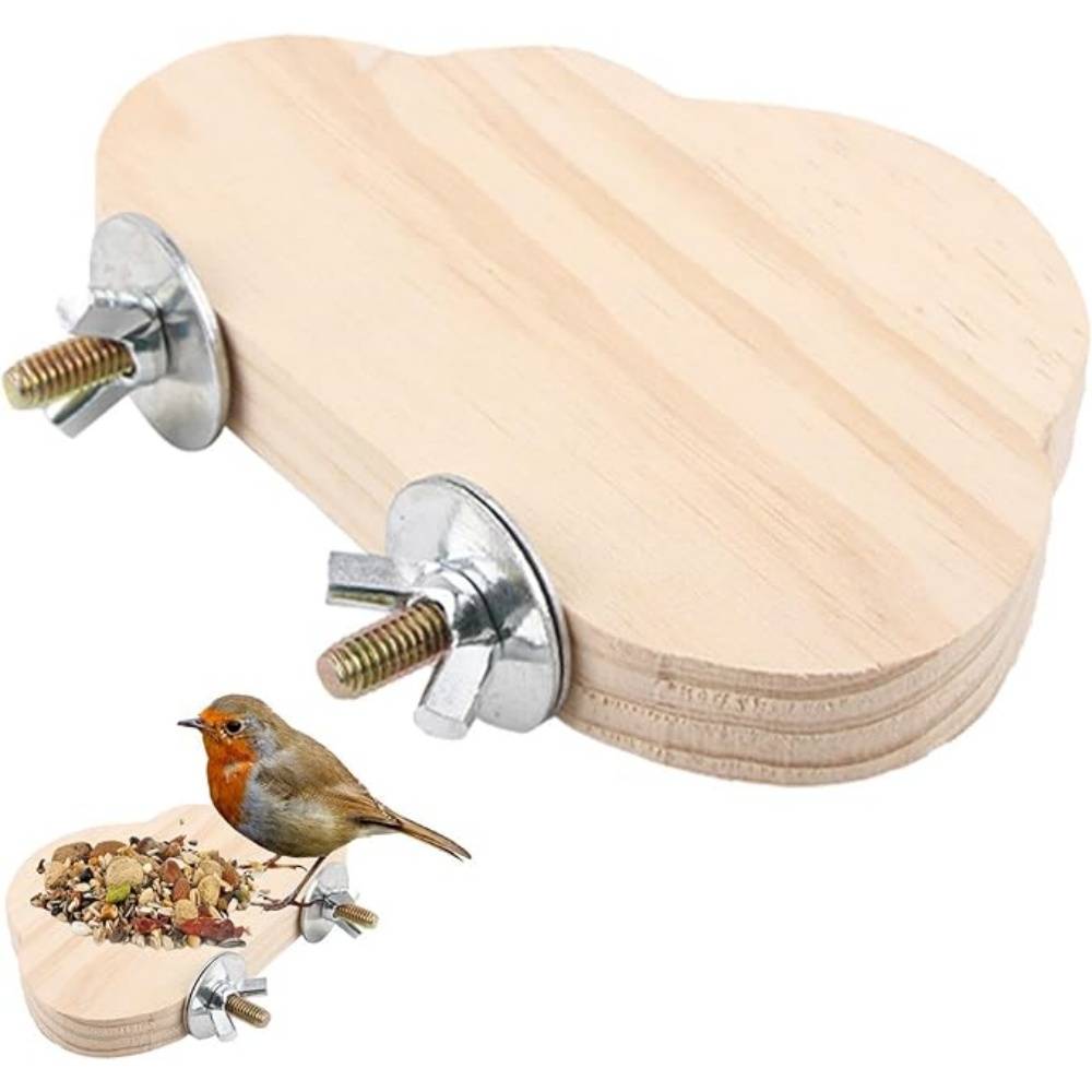 Perchoir en Bois Pour Cage d'Oiseaux Jouet - Image 1