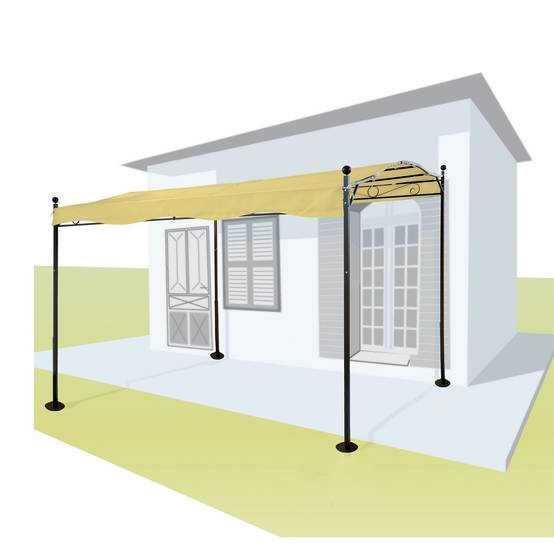 Toile de pergola crème 3 x 2,5m 180g/m2 - Image 2