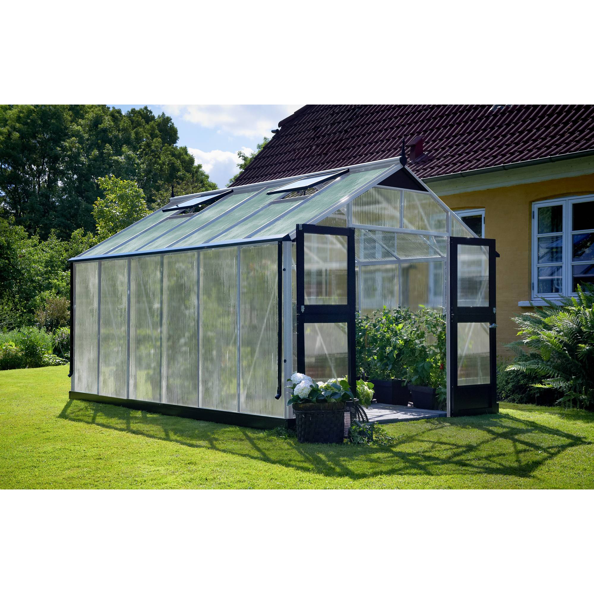 Juliana - Serre en polycarbonate 13 m² Premium, aluminium - Juliana - Image 1