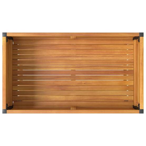 Vidaxl - Jardinière et étagère-Pot de fleur-Bac à fleurs 80x45x80 cm bois massif d'acacia et acier - Image 5