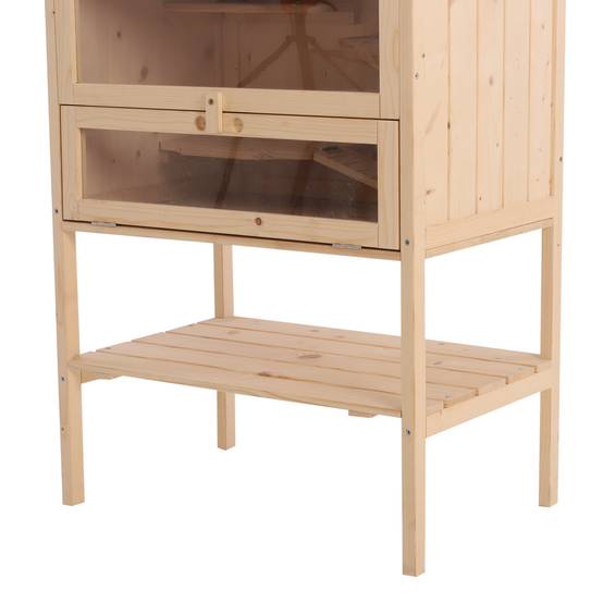 Cage pour rongeurs bois de pin naturel 60 x 40 x 120 cm - PANGIVO - Image 8
