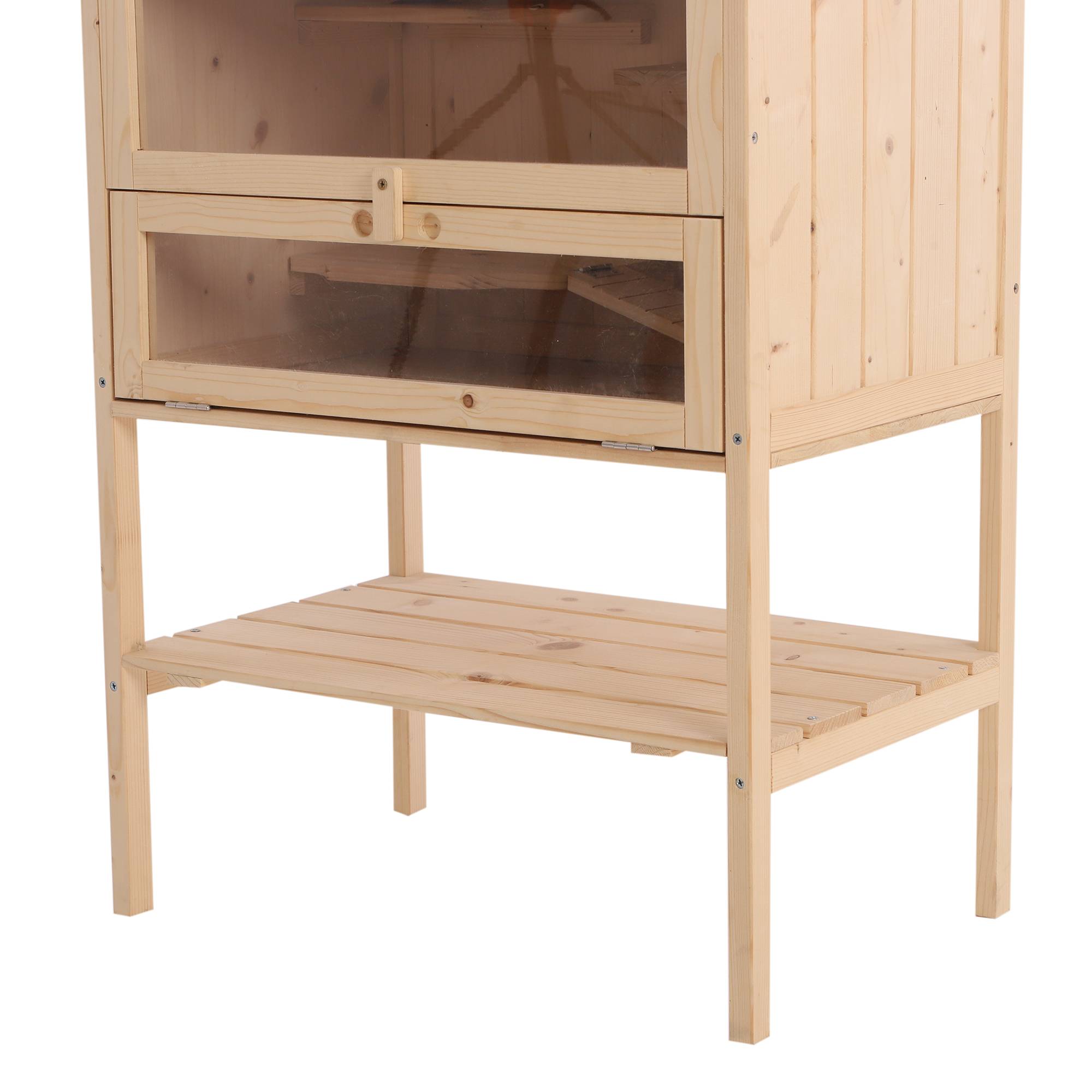 Cage pour rongeurs bois de pin naturel 60 x 40 x 120 cm - PANGIVO - Image 8