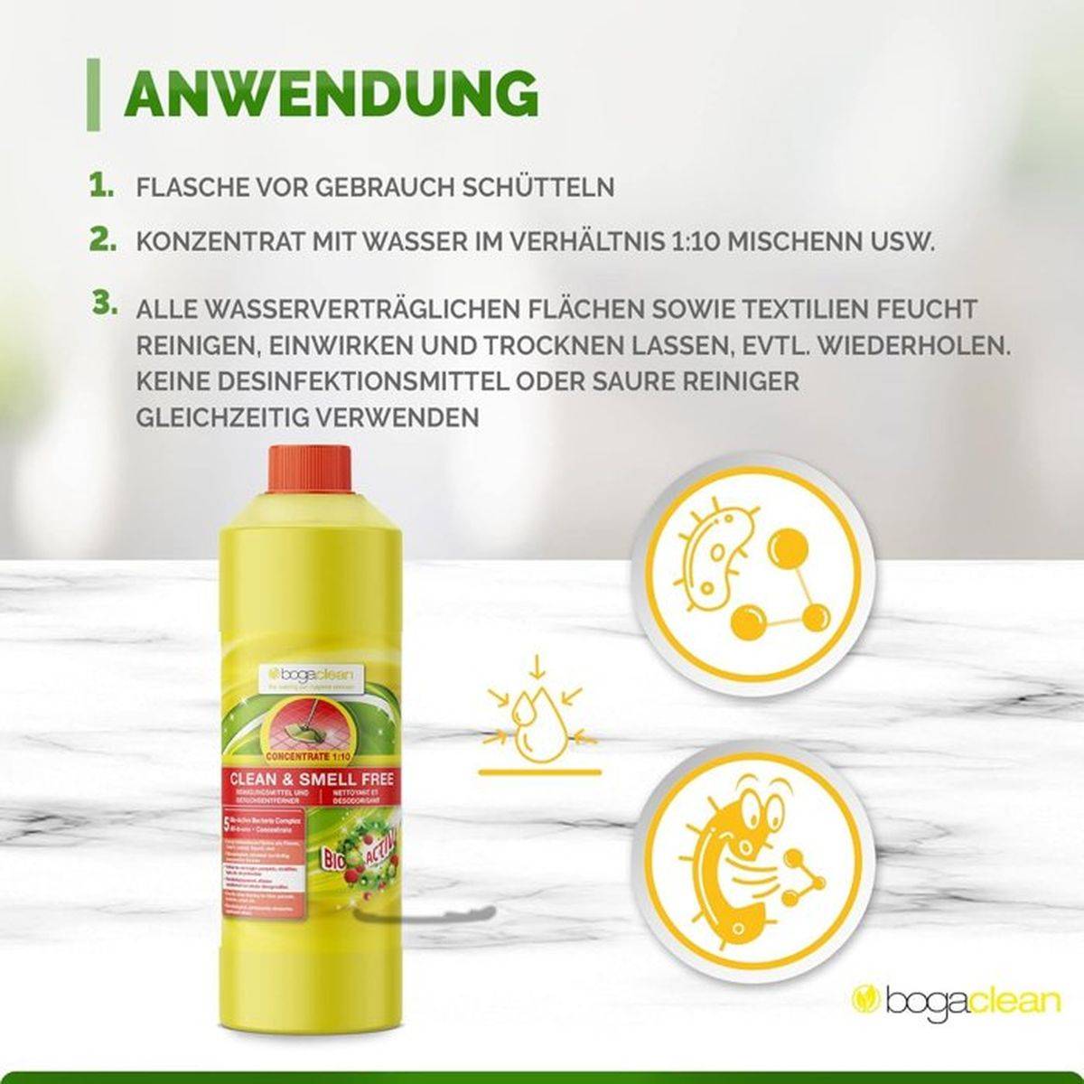 Nettoyant concentré désodorisant sans odeur pour animaux, bactériostatiques bio-actifs, 100 ml - VETOCANIS - Image 4
