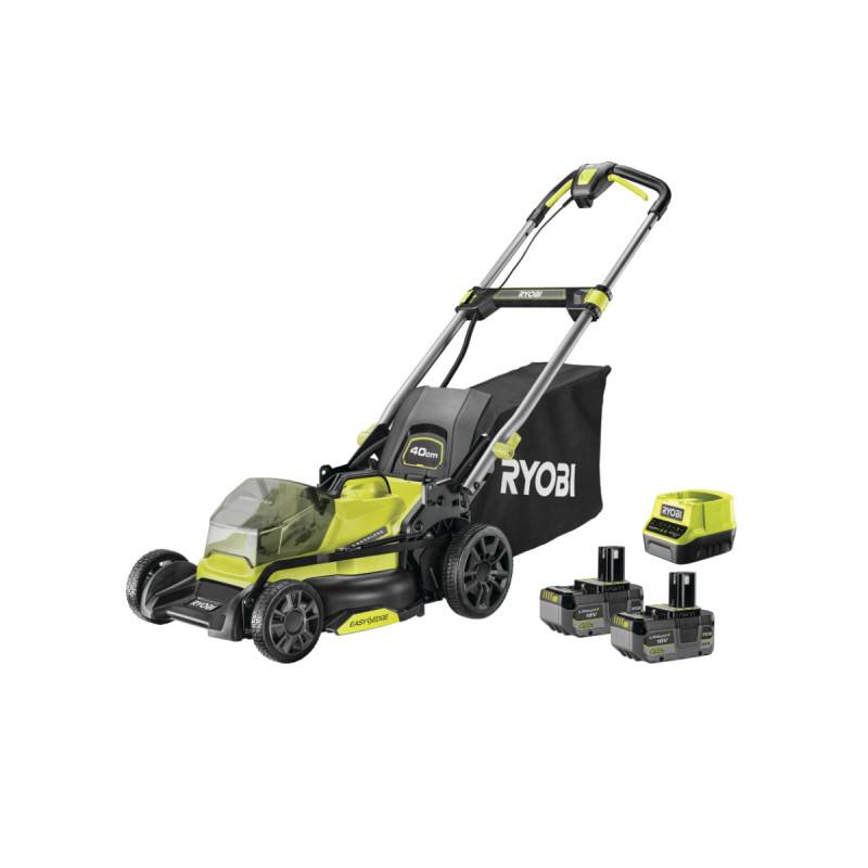 Ryobi - Tondeuse poussée RYOBI 18V Brushless - coupe 40cm - 2 batteries 4,0Ah - 1 chargeur rapide - RY18LMX40C-240 - Image 1