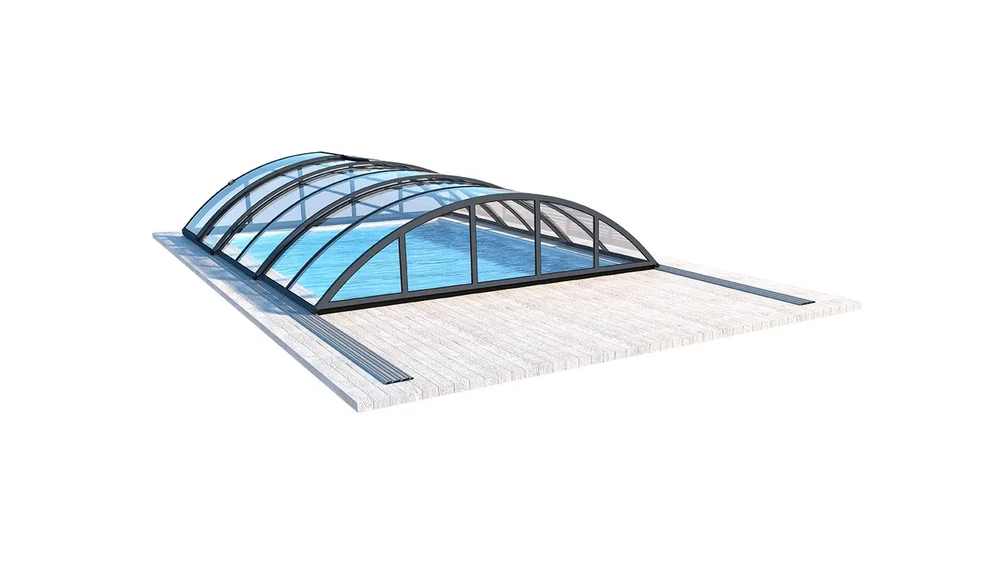 Altanka - Abri de piscine Orbit - 6,47x3,50 m - polycarbonate massif 3 mm - Couleur Ral7016 Graphite - ECO102 - Image 3