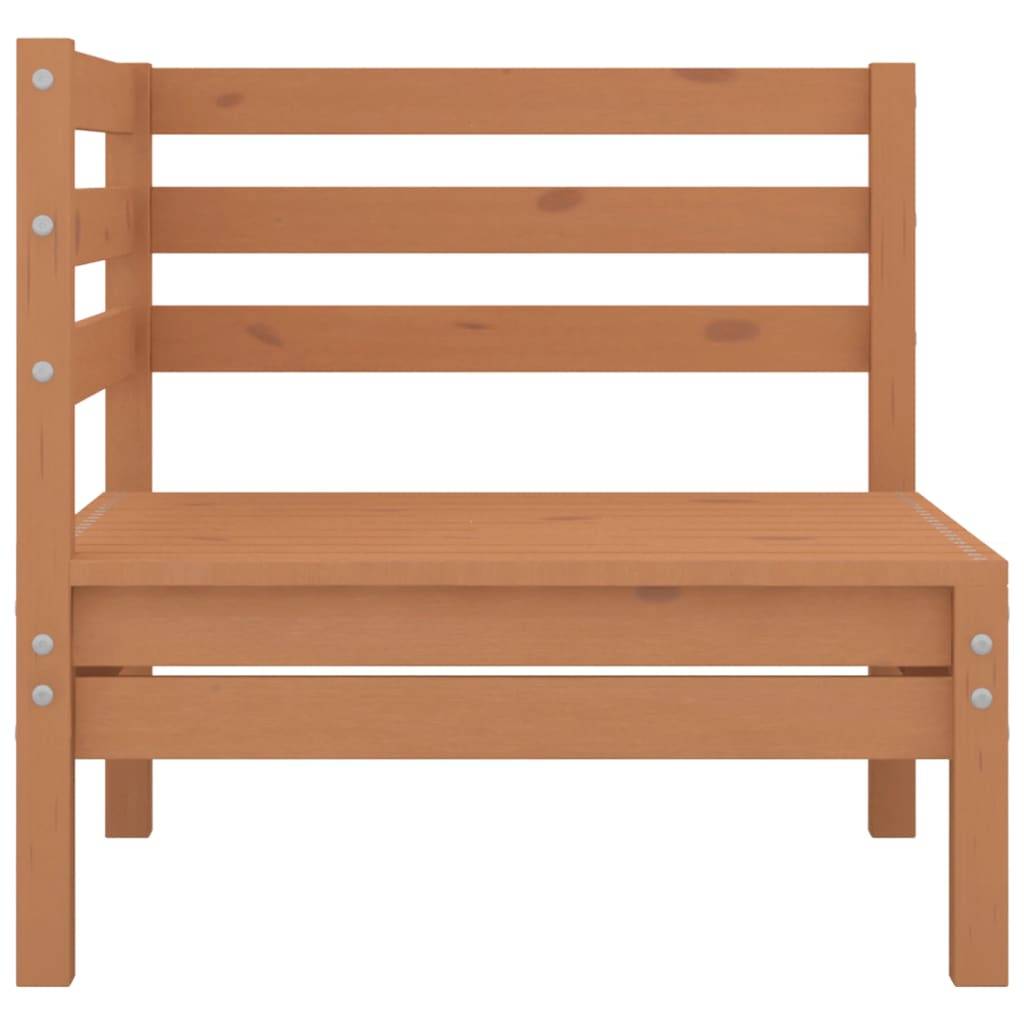 Helloshop26 - Salon de jardin meuble d'extérieur ensemble de mobilier 6 pièces marron miel bois de pin massif - Image 4