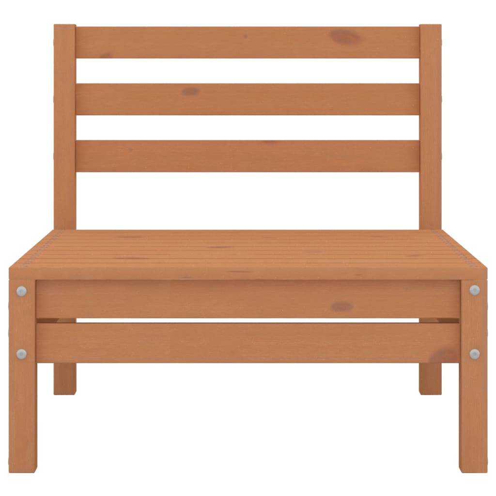 Helloshop26 - Salon de jardin meuble d'extérieur ensemble de mobilier 6 pièces marron miel bois de pin massif - Image 6