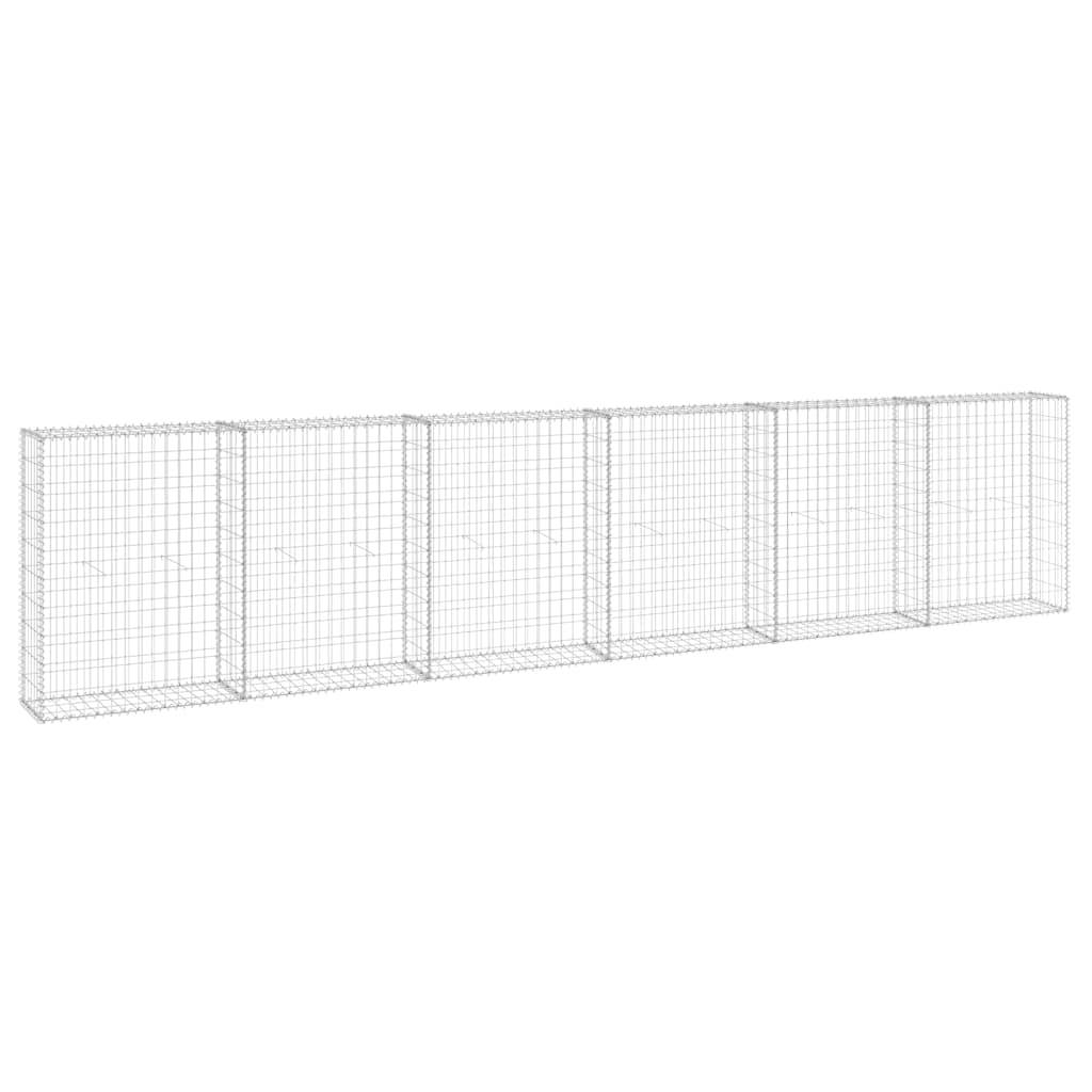 PANGIVO - Mur en gabion avec couvercles Acier galvanisé 300 x 30 x 100 cm - PANGIVO - Image 2
