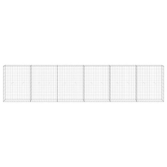 PANGIVO - Mur en gabion avec couvercles Acier galvanisé 300 x 30 x 100 cm - PANGIVO - Image 4