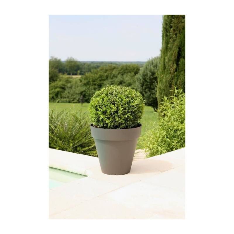 Riviera - Riviera Pot De Fleurs Soleilla - Rond - O 39,2 X 35,8 Cm -gris Paillete - Image 1