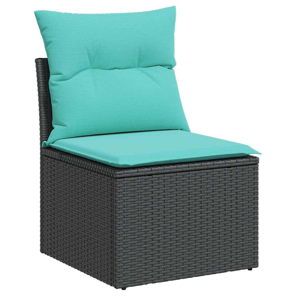 Vidaxl - Salon de jardin avec coussins 9 pcs gris résine tressée acacia vidaXL 3327957 - Image 9