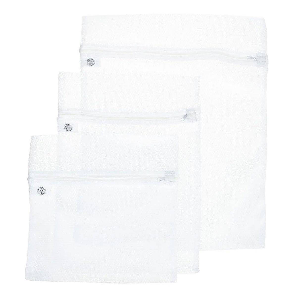 Lot de 3 Filets à Linge "Délicat" 50cm Blanc - Image 1