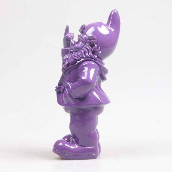 Stoobz - Nain de jardin en résine doigt d'honneur 7 x 8 x 20 cm Violet Stoobz - Image 6