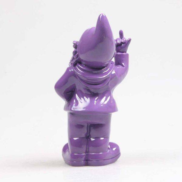 Stoobz - Nain de jardin en résine doigt d'honneur 7 x 8 x 20 cm Violet Stoobz - Image 5