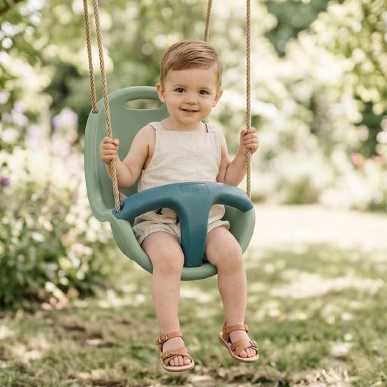 Trigano Jardin - Siège bébé pour portique 1,9 m - 2,5 m bleu/vert pâle Trigano - Image 2