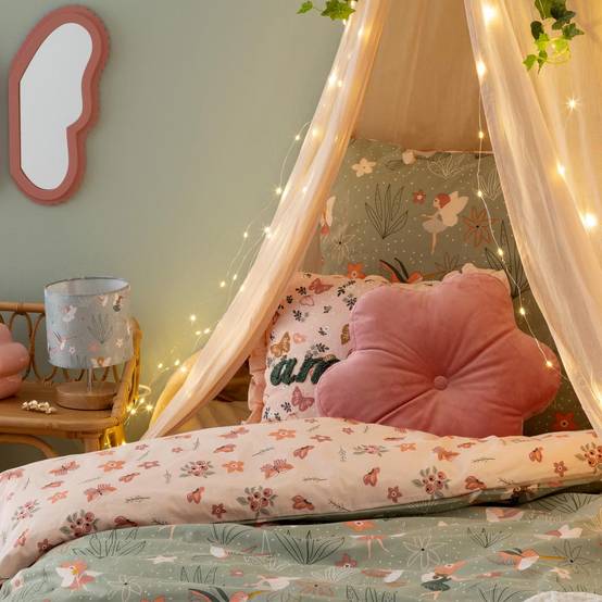 Coussin forme de fleur - ATMOSPHERA - Polyester - Rose - Image 2