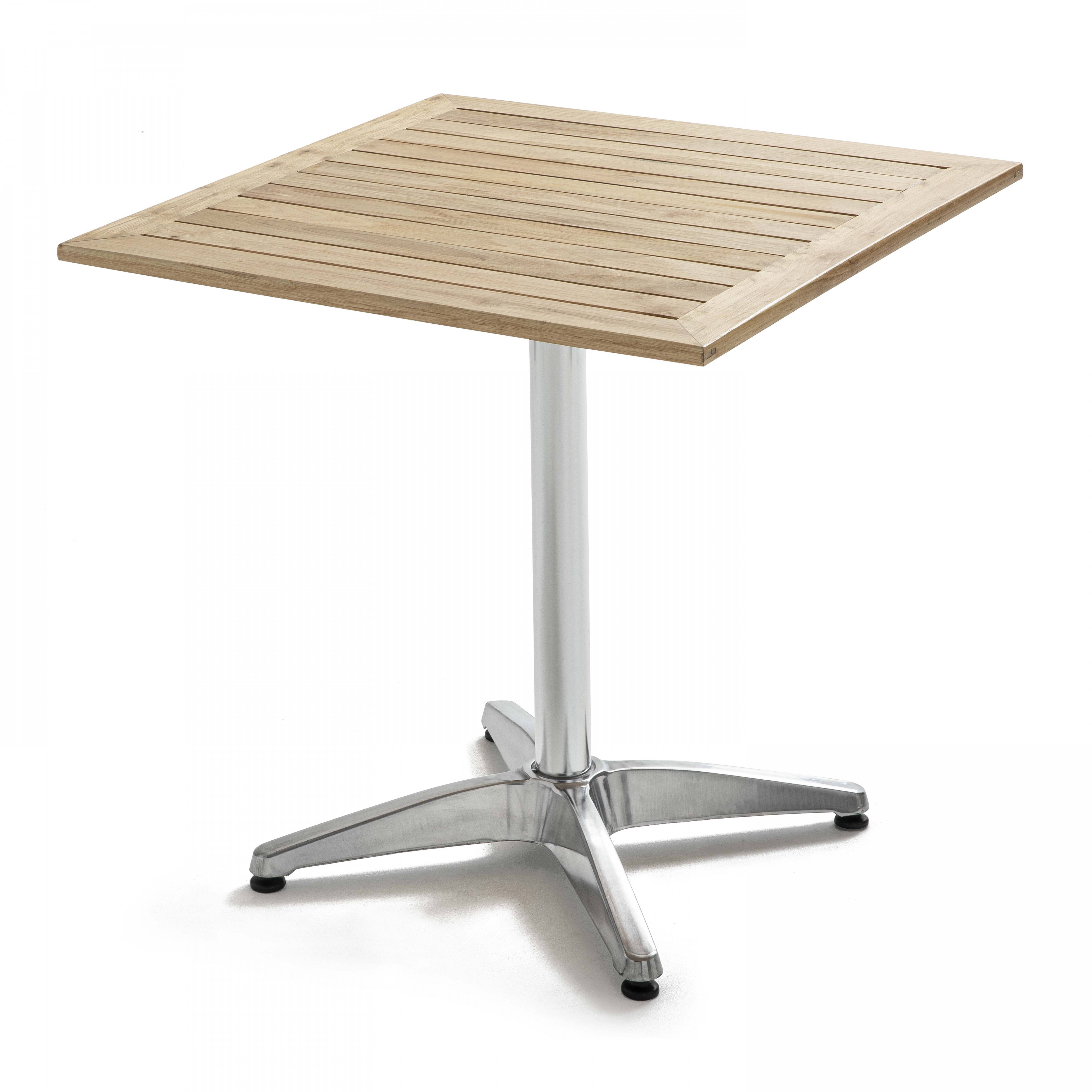 Oviala - Table de jardin carrée aluminium et bois Times Square - Oviala - Image 1