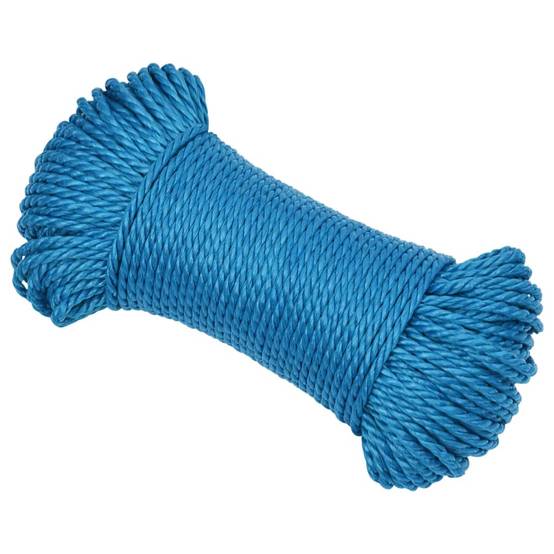 Corde de travail Bleu 8 mm 50 m Polypropylène Maison Chic - Image 1