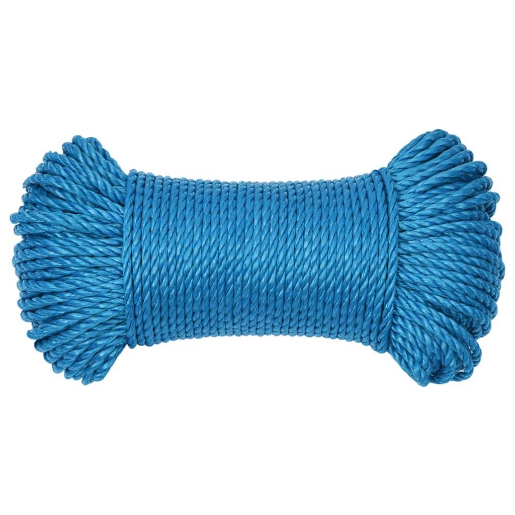 Corde de travail Bleu 8 mm 50 m Polypropylène Maison Chic - Image 3