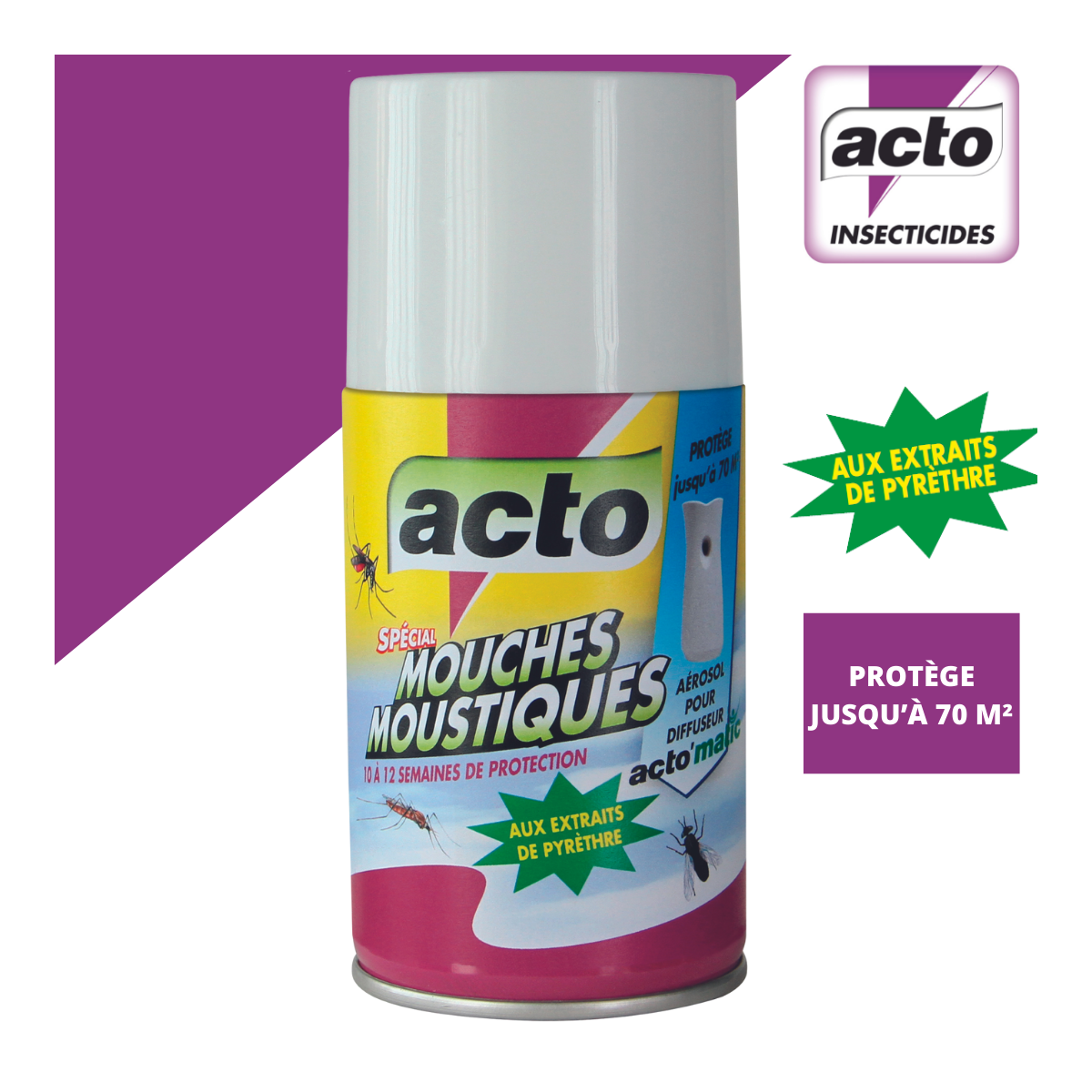 Acto - Acto Aérosol Recharge 250ml - Efficacité et Sécurité contre les Insectes - Image 2