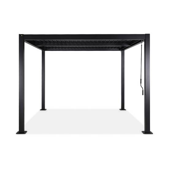 sweeek - Pergola bioclimatique noire. aluminium et acier. 3x3m. lames orientables | sweeek - Image 3
