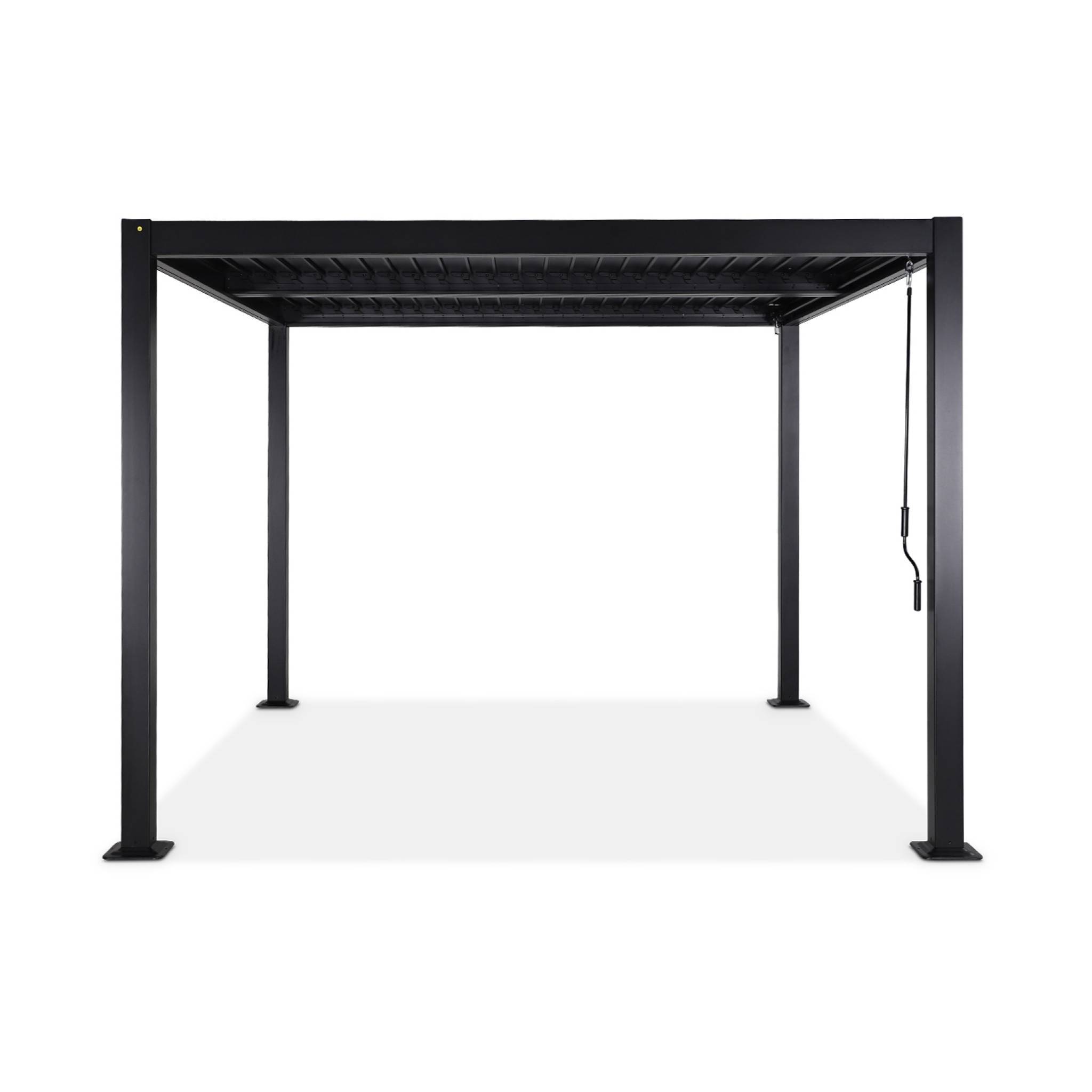 sweeek - Pergola bioclimatique noire. aluminium et acier. 3x3m. lames orientables | sweeek - Image 3