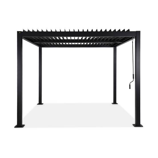 sweeek - Pergola bioclimatique noire. aluminium et acier. 3x3m. lames orientables | sweeek - Image 5